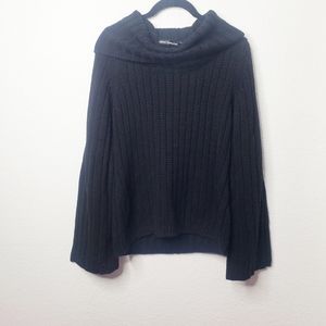 Western Connection Women's Black Turtleneck Knit Sweater Size XL